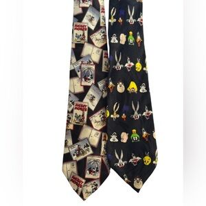 Vintage Mickey Mouse & Looney Tunes Cartoon Necktie Bundle
